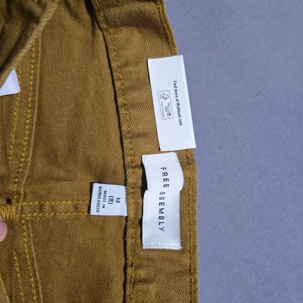 Free Assembly Carpenter Pants Kids Size 8 Brown Ochre Utility Rugged NWT